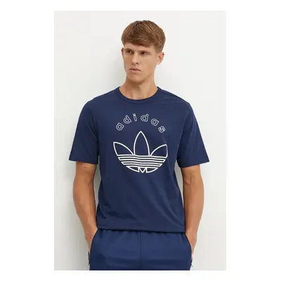 Tričko adidas Originals tmavomodrá barva, s potiskem, IX9598