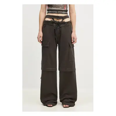 Džíny Ottolinger Baggy Cargo Pants dámské, high waist, 1060801521