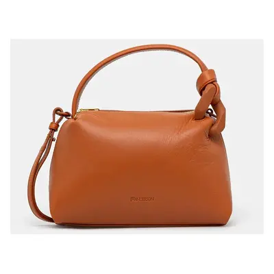 Kožená kabelka JW Anderson The Jwa Small Corner Bag hnědá barva, HB0619.LA0307.142