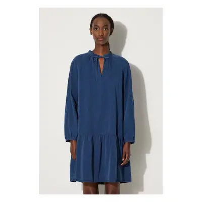 Šaty A.P.C. Robe Natalia COEYL-F05944 INDIGO WASHED tmavomodrá barva, mini