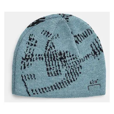 Vlněná čepice A-COLD-WALL* Annex Beanie modrá barva, z tenké pleteniny, ACWUA205