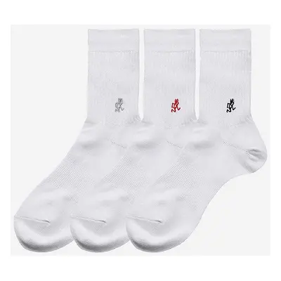 Ponožky Gramicci 3-pack Basic Crew Socks pánské, bílá barva, SX.M04-White