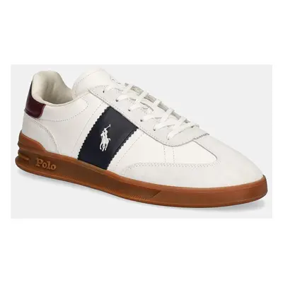 Kožené sneakers boty Polo Ralph Lauren Hrt Aera Pp bílá barva, 809954902001