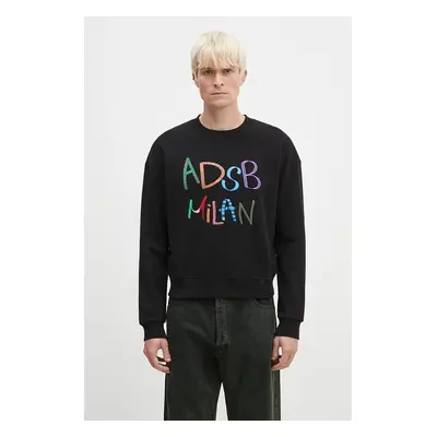 Bavlněná mikina Andersson Bell Milan Embroidery Sweatshirt černá barva, s aplikací, atb1149u