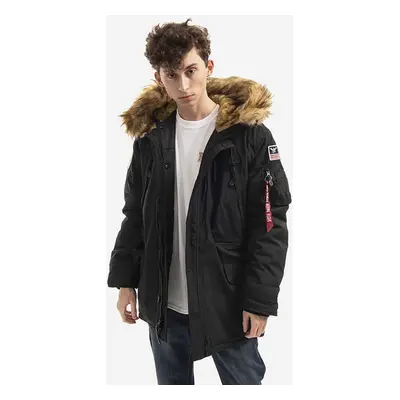 Bunda Alpha Industries Polar Jacket 123144 03 pánská, černá barva, zimní