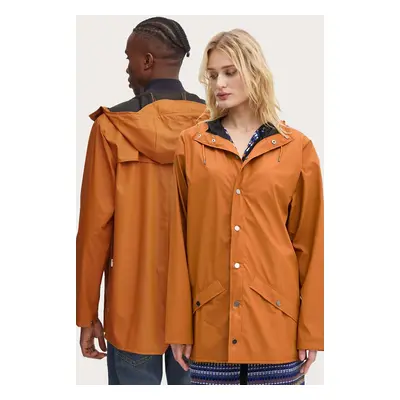 Nepromokavá bunda Rains Jacket W3 oranžová barva, přechodná, 12010-63