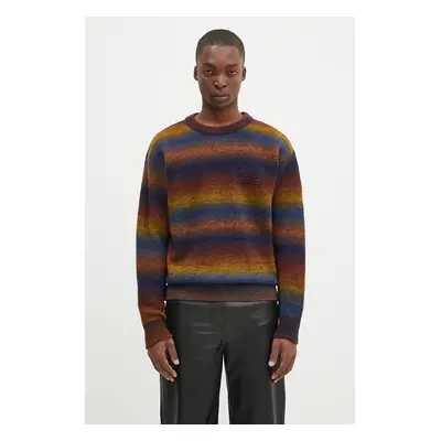 Svetr z vlněné směsi Aries Boucle Space Dye Knit pánský, hřejivý, AR2001902