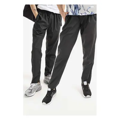 Nepromokavé kalhoty Rains Pants Slim černá barva, high waist, 18580.BLACK-BLACK