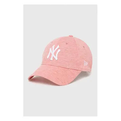 Kšiltovka New Era růžová barva, s aplikací, NEW YORK YANKEES