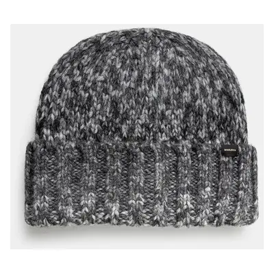 Čepice z vlněné směsi Woolrich Space Dye Beanie šedá barva, CFWOAC0291MRUF0767