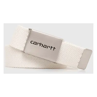 Pásek Carhartt WIP Clip Belt Chrome béžová barva, I019176.D6XX