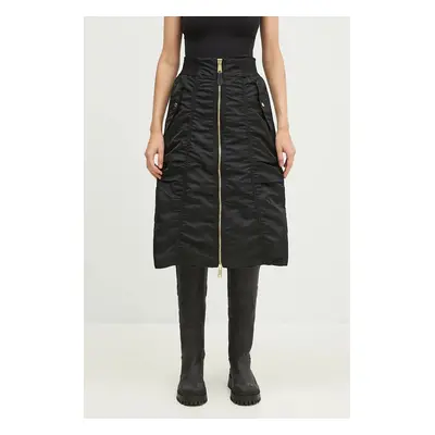 Sukně Alpha Industries MA-1 Midi Skirt černá barva, midi, áčková, 148067