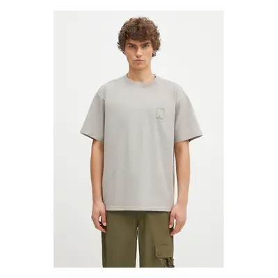 Bavlněné tričko Norse Projects Simon Loose Organic Heavy Jersey N Patch šedá barva, N01.0667.107