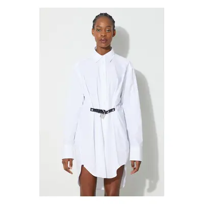 Bavlněné šaty JW Anderson bílá barva, mini, oversize, DR0369.PG1090