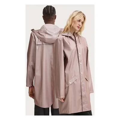 Nepromokavá bunda Rains Long Jacket W3 fialová barva, přechodná, 12020-37