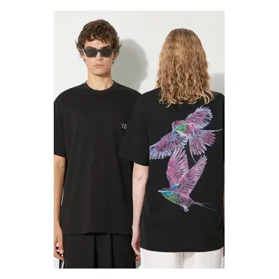 Bavlněné tričko Y-3 Graphic Tee černá barva, IW2472