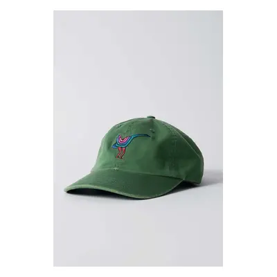 Bavlněná baseballová čepice by Parra Duck Attack 6 Panel Hat zelená barva, s aplikací, 52270