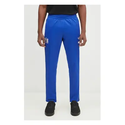 Tepláky adidas Originals Manchester United GB Track Pant modrá barva, s aplikací, IV7538