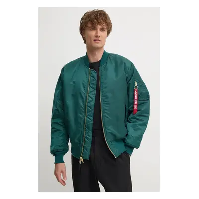 Bomber bunda Alpha Industries zelená barva, zimní