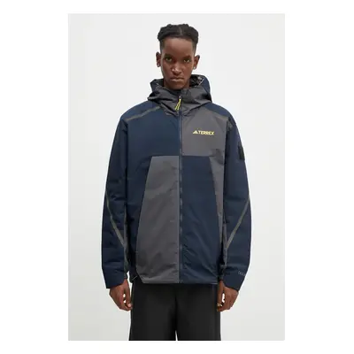 Oboustranná péřová bunda adidas National Geographic Coldrdy Jacket pánská, modrá barva, zimní, o