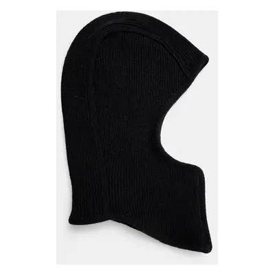 Vlněná kukla AMBUSH Rib Knit Balaclava černá barva, BMLC002F24KNI0011000