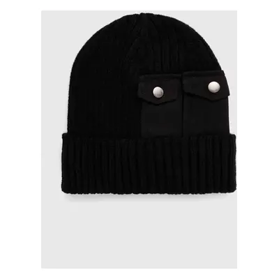 Čepice Alpha Industries Utility Beanie černá barva, z tenké pleteniny, 138904.03