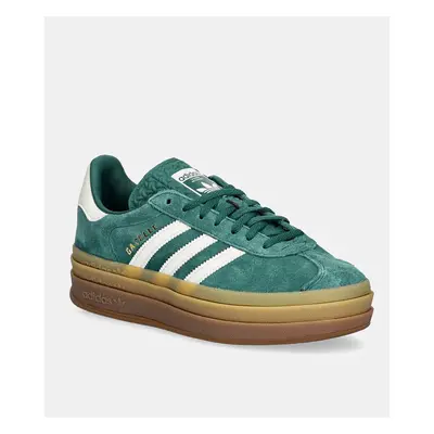 Sneakers boty adidas Originals Gazelle Bold W zelená barva, JI0325