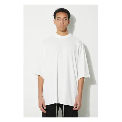 Bavlněné tričko Rick Owens Tommy T-Shirt bílá barva, DU01D1259.RN.11