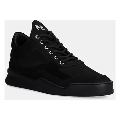 Semišové sneakers boty Filling Pieces Low Top černá barva, 25255111847