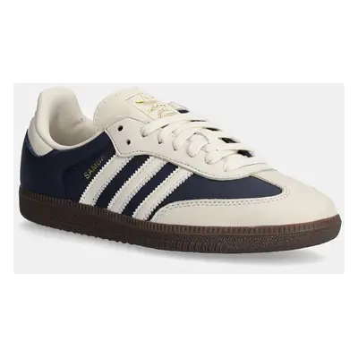 Kožené sneakers boty adidas Originals Samba OG modrá barva, IG1968