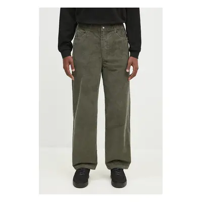 Manšestrové kalhoty Norse Projects Ragnar Relaxed Solotex Corduroy Pant zelená barva, N25.0410.8