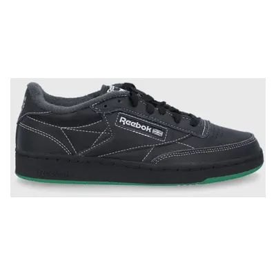 Boty Reebok Classic Club C 85 GX8318 černá barva, na plochém podpatku, GX8318-CBLK/VCRD