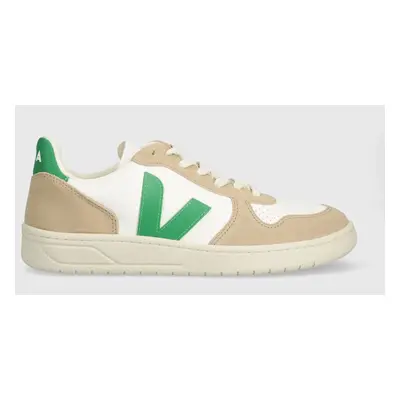 Kožené sneakers boty Veja V-10 bílá barva, VX0503146A