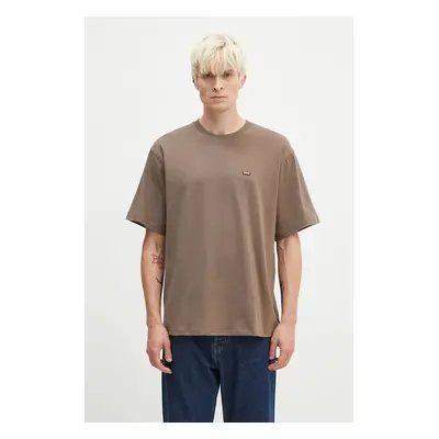 Bavlněné tričko Dickies Clancy Heavyweight Tee hnědá barva, s potiskem, DK0A4Z4L