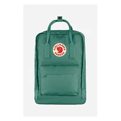 Batoh Fjallraven Kanken Laptop 15" F23524 664 zelená barva, velký, hladký