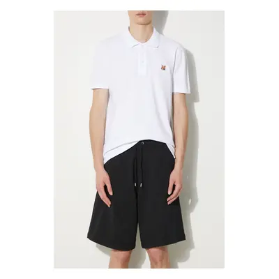 Bavlněné šortky Maison Kitsuné Bold Fox Head Patch Oversize Jog Shorts černá barva, MM01121KM000