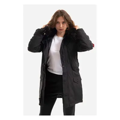 Bunda Alpha Industries Polar Jacket dámská, černá barva, zimní, 123002.404-black