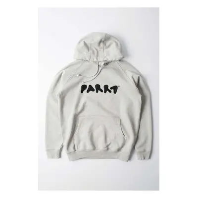 Bavlněná mikina by Parra Blob Logo Hooded Sweatshirt šedá barva, s kapucí, s aplikací, 52215