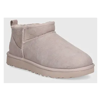 Semišové sněhule UGG Classic Ultra Mini fialová barva, 1116109-PSK