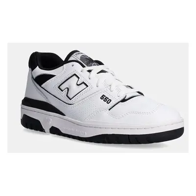 Kožené sneakers boty New Balance 550 bílá barva, BB550HA1