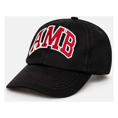 Bavlněná baseballová čepice AMBUSH Baseball Cap Tap černá barva, s aplikací, BMLB002F24FAB001102