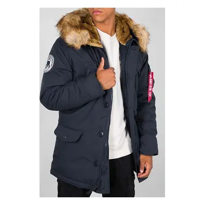 Bunda Alpha Industries Polar Jacket 123144 07 pánská, tmavomodrá barva, zimní