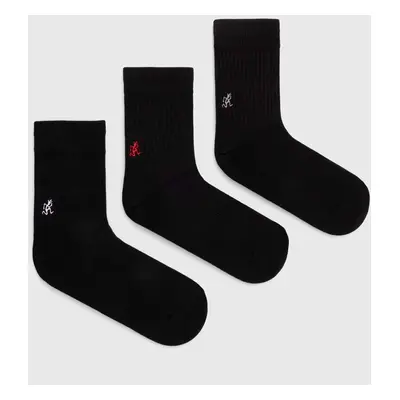 Ponožky Gramicci 3-pack Basic Crew Socks pánské, černá barva, SX.M04-White