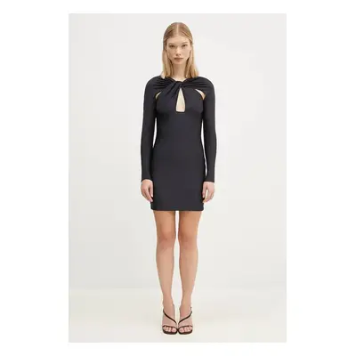 Šaty Coperni Twisted Cut-Out Jersey Dress černá barva, mini, COPJS18545