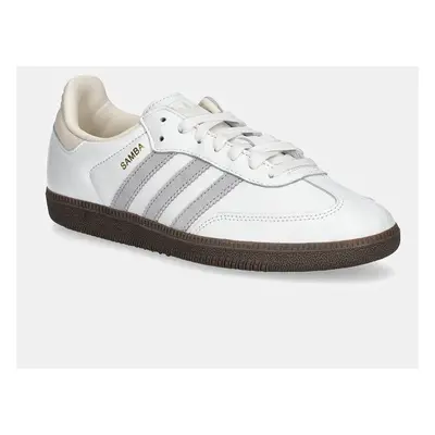 Kožené sneakers boty adidas Originals Samba OG bílá barva, IH4880