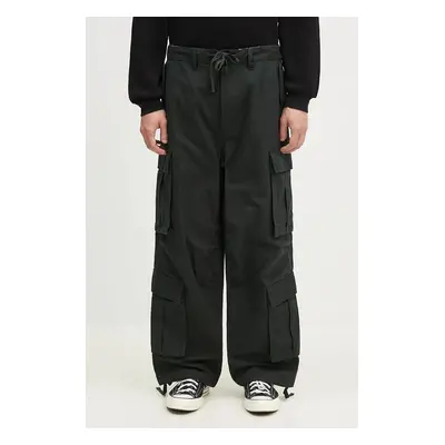 Bavlněné kalhoty Vans Premium Classics LX Baggy Cargo Pant zelená barva, jednoduché, VN000HMYD6P