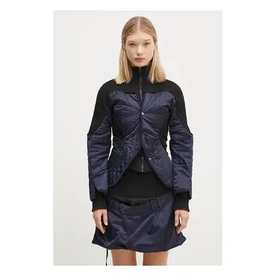 Bunda Ottolinger Quilted Silhouette Jacket dámská, modrá barva, přechodná, 1090605221