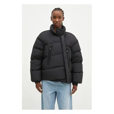 Péřová bunda Y-3 Puffer Jacket dámská, černá barva, zimní, oversize, IW0064