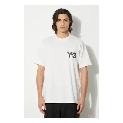 Bavlněné tričko Y-3 Logo Tee bílá barva, s potiskem, JE9281