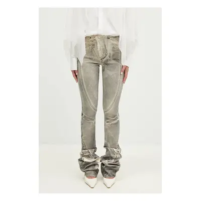 Džíny Ottolinger Raw-Edge Drape Denim Pants dámské, high waist, 1170804921